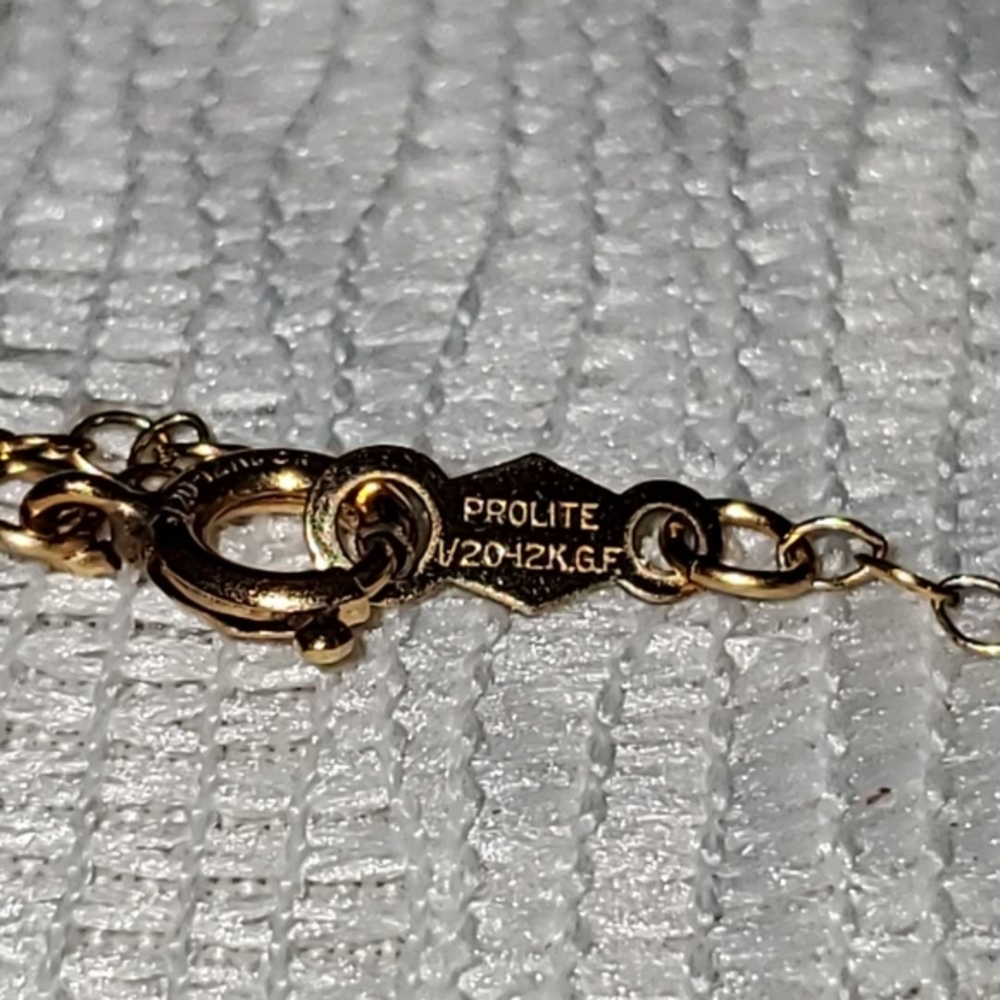 🗝Vtg Elegant Gold And Pearl Pendant Necklace 12k Gold Filled - Picture 5 of 5